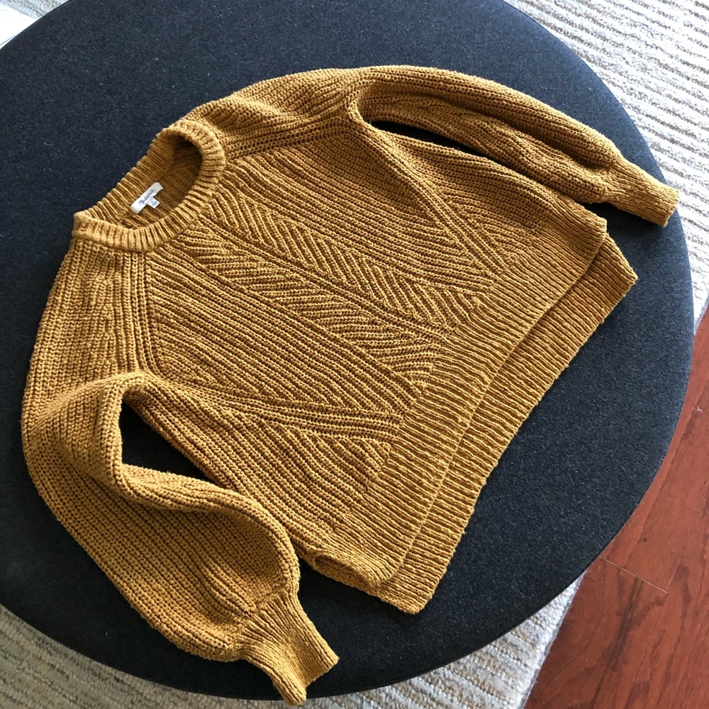 Madewelll Balloon Sleeve Pullover Sweater